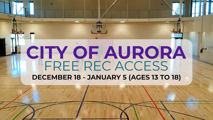 Free Recreation Center Access for Aurora Youth during Winter Break